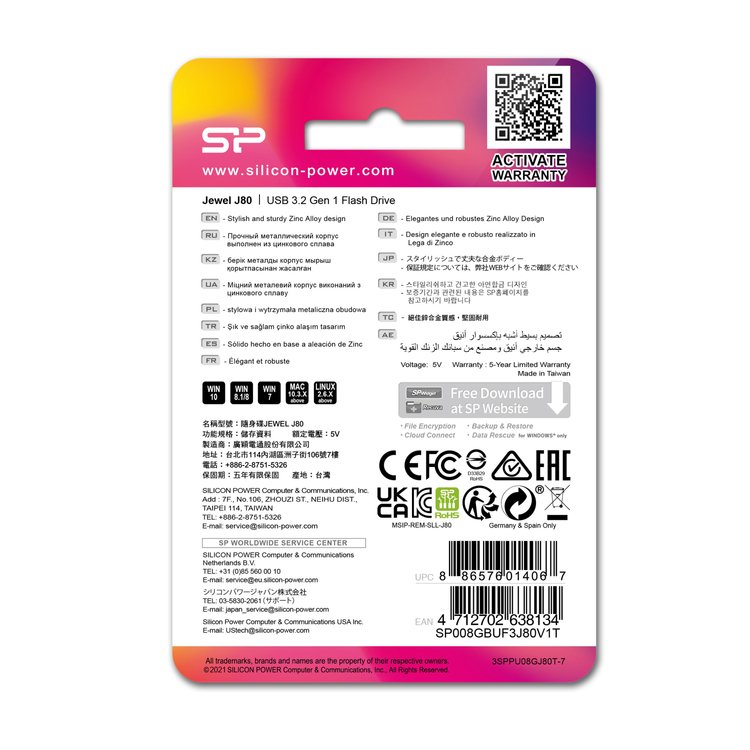 Pendrive 3,0 Silicon Power Jewel J80 16GB