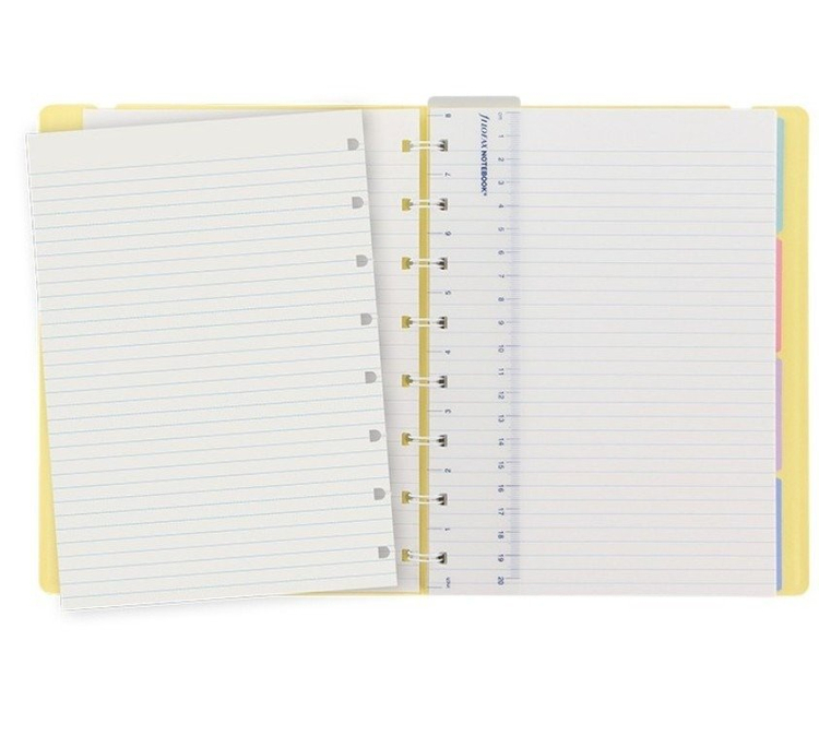 Notebook fILOFAX CLASSIC Pastels A5 blok w linie, pastolowy żółty