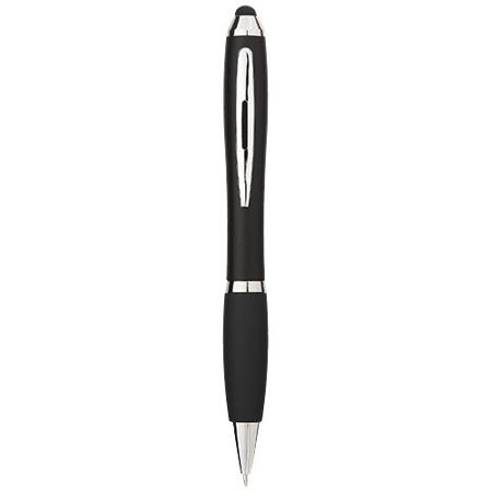 Długopis z kolorowym stylusem i czarnym uchwytem Nash