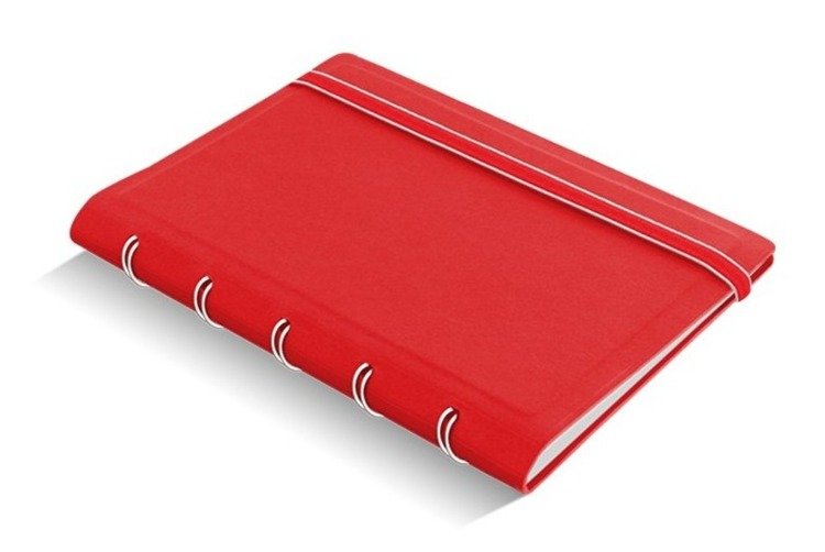 Notebook fILOFAX CLASSIC kieszonkowy, blok w linie, czerwony