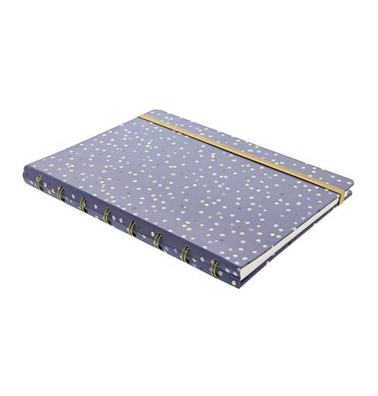 Notebook fILOFAX Indigo A5 blok w linie, ciemnoniebieski Snow