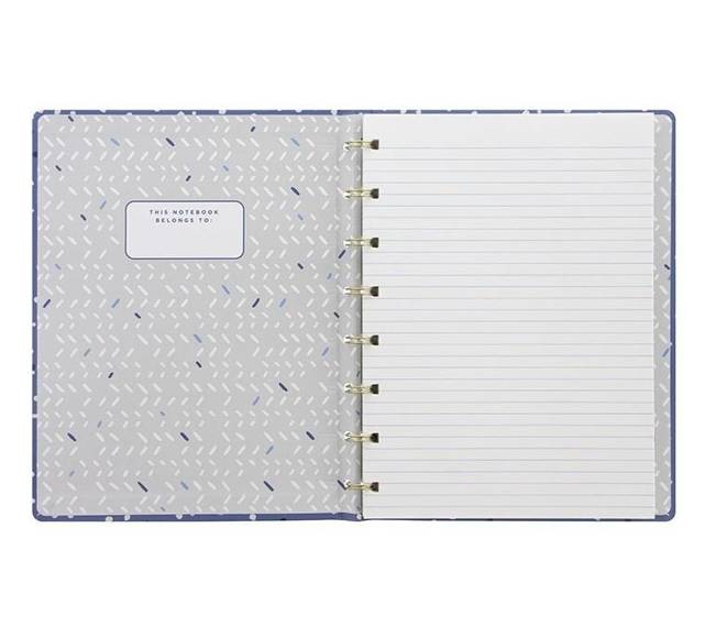 Notebook fILOFAX Indigo A5 blok w linie, ciemnoniebieski Snow